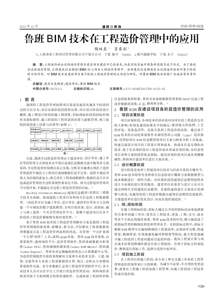 鲁班BIM技术在工程造价管理中的应用