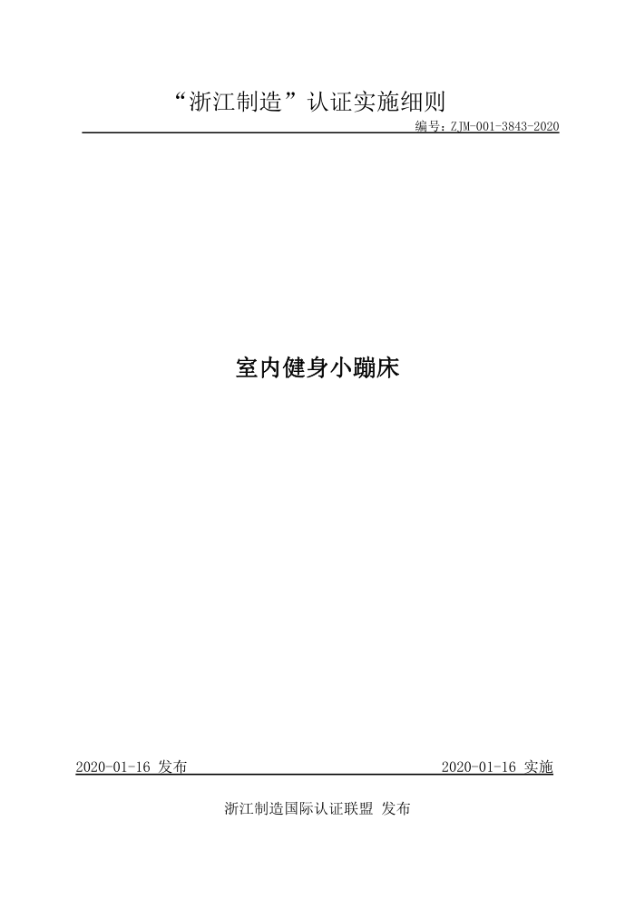 ZJM-001-3843-2020 室内健身小蹦床