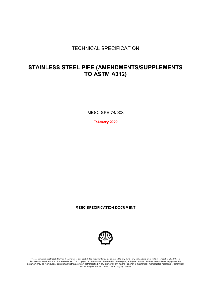 MESC SPE 74/008 February 2020