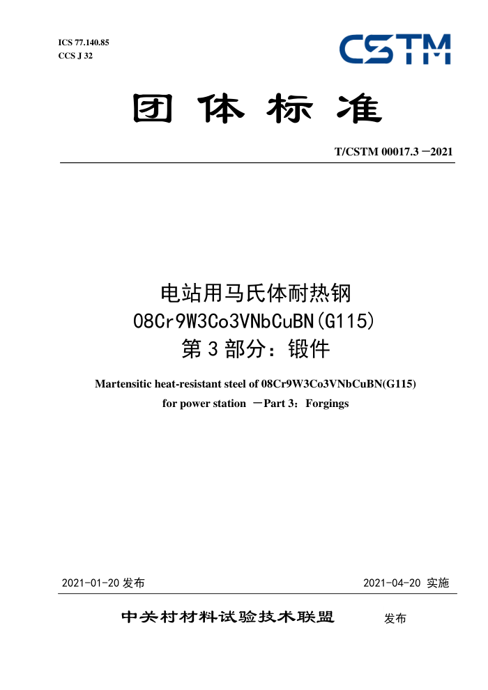 T/CSTM 00017.3-2021 վȸ08Cr9W3Co3VNbCuBN (G115)3֡öͼ